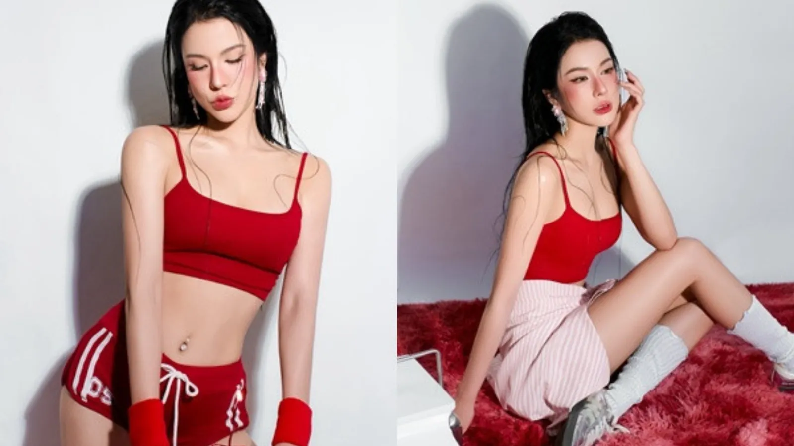 Diệp Lâm Anh thả dáng cùng trái bóng